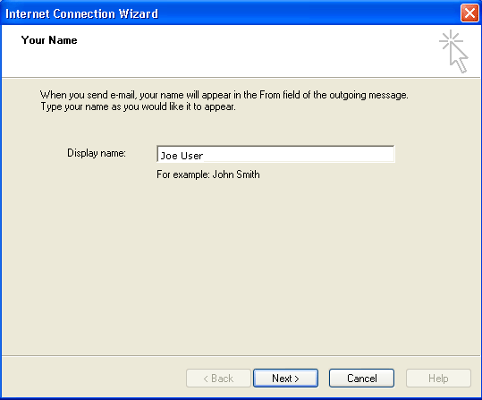 Outlook 2000 POP mail screenshot